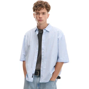 Cropp - Niebieska koszula w kratę - niebieski