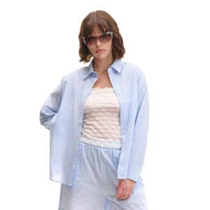 Cropp - Niebieska koszula w paski - błękitny