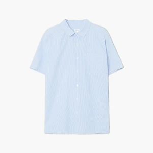 Cropp - Niebieska koszula w paski z kieszenią - niebieski