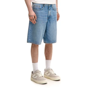 Cropp - Niebieskie jeansowe szorty baggy - niebieski
