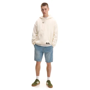 Cropp - Niebieskie jeansowe szorty jogger - niebieski