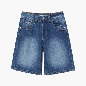 Cropp - Niebieskie jeansowe szorty jorts basic - niebieski
