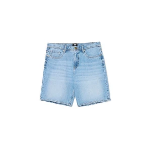 Cropp - Niebieskie jeansowe szorty loose - niebieski