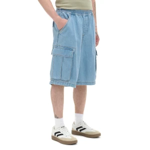 Cropp - Niebieskie jeansowe szorty parachute - niebieski