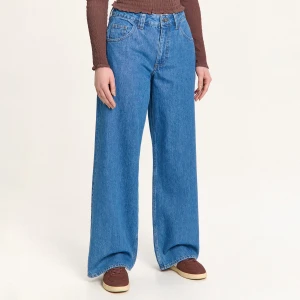 Cropp - Niebieskie jeansy baggy - niebieski