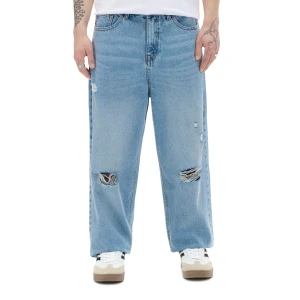 Cropp - Niebieskie jeansy loose baggy - niebieski