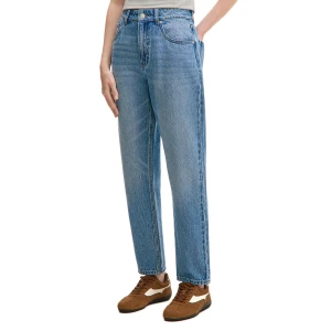 Cropp - Niebieskie jeansy mom - niebieski