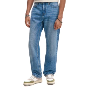 Cropp - Niebieskie jeansy relaxed fit - niebieski