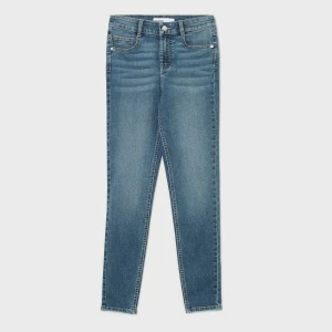Cropp - Niebieskie jeansy skinny PETITE - niebieski
