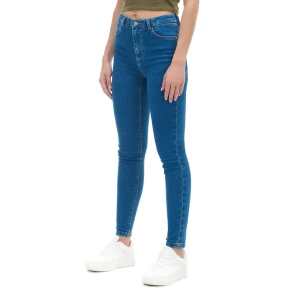 Cropp - Niebieskie jeansy skinny push up - niebieski