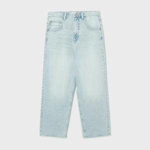 Cropp - Niebieskie jeansy super baggy - niebieski