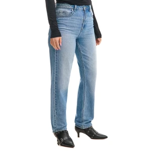 Cropp - Niebieskie sprane jeansy mom TALL - niebieski