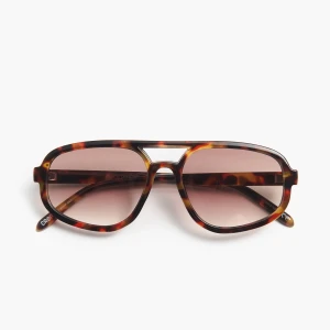 Cropp - Okulary przeciwsłoneczne w panterkę - brązowy