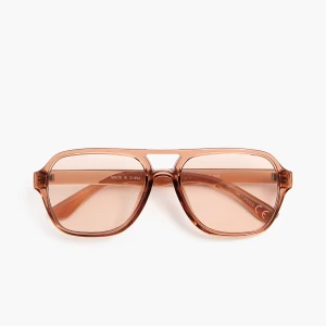Cropp - Okulary przeciwsłoneczne w stylu retro - brązowy