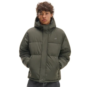 Cropp - Oliwkowa kurtka puffer z kapturem - zielony
