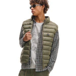 Cropp - Oliwkowa pikowana kamizelka - zielony