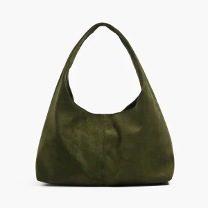 Cropp - Oliwkowa torebka hobo na magnetyczny zatrzask - zielony