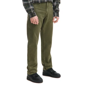 Cropp - Oliwkowe bawełniane spodnie regular - zielony