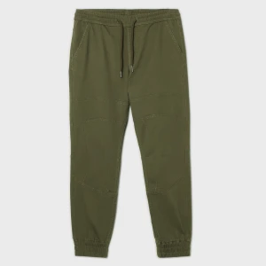 Cropp - Oliwkowe spodnie jogger slim fit - zielony