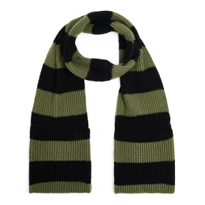 Cropp - Oliwkowy szalik z kieszeniami - zielony