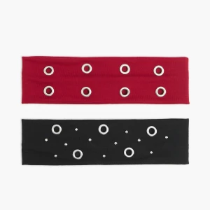 Cropp - Opaski na głowę z metalowymi detalami - kasztanowy