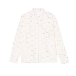 Cropp - Oversizowa koszula z kwiatowym motywem - biały