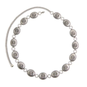 Cropp - Pasek łańcuch z dekoracyjnymi ogniwami - srebrny