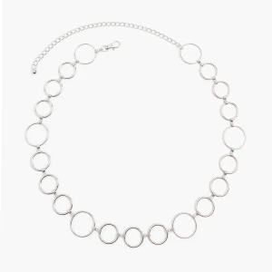 Cropp - Pasek łańcuszkowy z okrągłymi ogniwami - srebrny