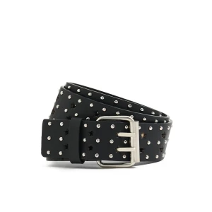 Cropp - Pasek z dżetami i gwiazdkowymi wycięciami - czarny