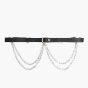 Cropp - Pasek z łańcuchem - czarny
