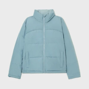 Cropp - Pikowana kurtka puffer ze stójką - surowy granatowy