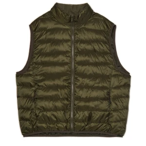 Cropp - Pikowana oliwkowa kamizelka ze stójką - zielony