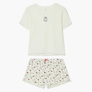 Cropp - Piżama Miffy z ozdobnym wykończeniem - biały