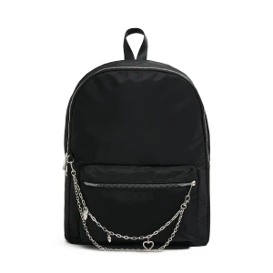 Cropp - Plecak z odpinanym łańcuchem w formie breloka - czarny