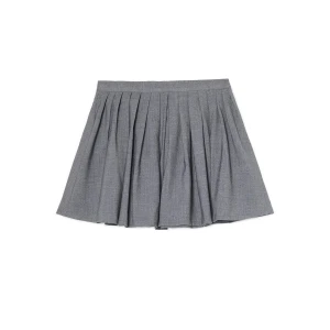 Cropp - Plisowana szara spódnica mini - szary