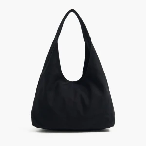 Cropp - Płócienna czarna torebka hobo - czarny