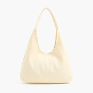 Cropp - Płócienna kremowa torebka hobo - kremowy