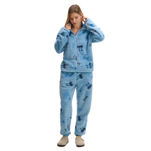 Cropp - Pluszowa piżama Stitch - błękitny