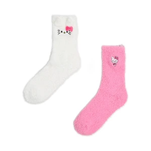 Cropp - Pluszowe skarpetki Hello Kitty - różowy