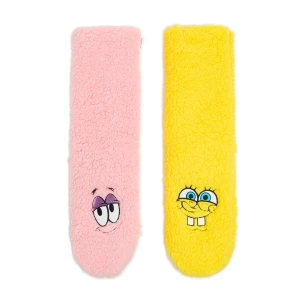 Cropp - Pluszowe skarpetki SpongeBob i Patryk - wielobarwny
