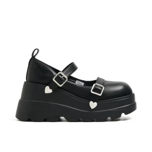 Cropp - Półbuty mary jane na platformie - czarny
