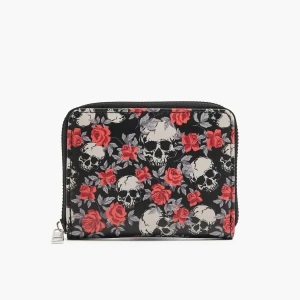 Cropp - Portfel z motywem czaszki i róży - wielobarwny