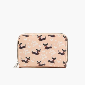 Cropp - Portfel z motywem jamników - różowy