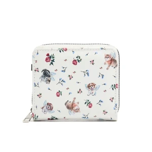 Cropp - Portfel ze skrzydlatymi psami i kotami - wielobarwny