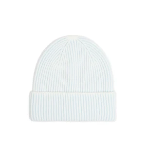 Cropp - Prążkowana błękitna czapka beanie - błękitny