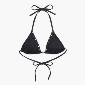Zdjęcie produktu Cropp - Prążkowana góra od bikini z dżetami - czarny