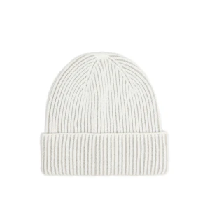 Cropp - Prążkowana jasnoszara czapka beanie - jasny szary