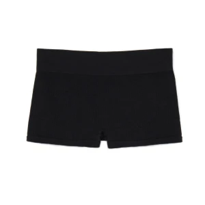 Cropp - Prążkowane czarne szorty biker - czarny