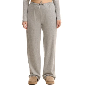 Cropp - Prążkowane dresy straight fit - jasny szary