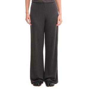 Cropp - Prążkowane dresy wide leg - szary